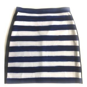 REED PENCIL SKIRT BLUE /WHITE STRIPE SIZE: SMALL